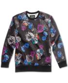 Guess Men's Luther Metallic Floral-print Sweatshirt