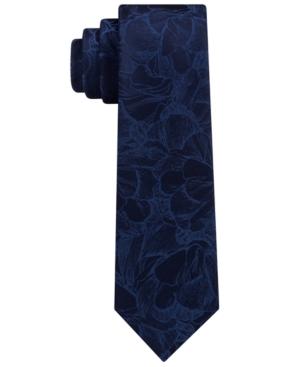 Calvin Klein Men's Camouflage Botanical Skinny Silk Tie