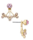 Inc International Concepts Gold-tone Blush Stone Front And Back Earrings, Only At Macy's