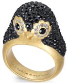 Kate Spade New York Gold-tone Pave Penguin Ring