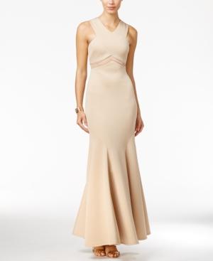 Teeze Me Juniors' Embellished Illusion-waist Gown
