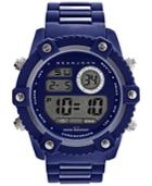 Sean John Men's Digital Blue Silicone Strap Watch 51mm 10026895