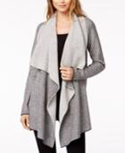 Bar Iii Marled Waterfall-lapel Cardigan, Created For Macy's