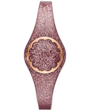 Kate Spade New York Women's Rose Gold-tone Glitter Scallop Activity Tracker 26mm Ksa31205