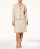 Tahari Asl Plus Size Beaded Textured Skirt Suit
