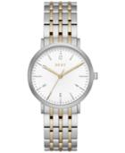 Dkny Women's Dress Case Two-tone Stainless Steel Bracelet Watch 36mm Ny2505