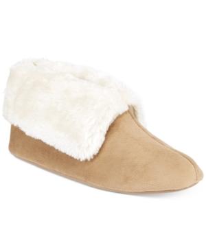 Charter Club Microvelour Bootie Slipper With Memory Foam, Created For Macy's