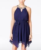 Bcx Juniors' Handkerchief-hem Halter Dress