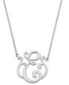 Giani Bernini Sterling Silver Necklace, E Initial Pendant Necklace