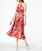 Bar Iii Floral-print Midi Dress, Created For Macy's
