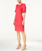 Calvin Klein Puffed-shoulder Sheath Dress