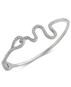 I.n.c. Woman Silver-tone Pave Snake Bracelet, Created For Macy's