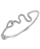 I.n.c. Woman Silver-tone Pave Snake Bracelet, Created For Macy's
