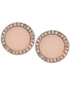 Michael Kors Rose Gold-tone Disc Stud Earrings