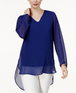 Alfani Printed High-low Tunic, Created For Macy's