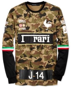 Hudson Outerwear Men's Long-sleeve Camo Graphic-print T-shirt