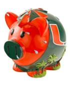 Forever Collectibles Miami Hurricanes Mini Piggy Bank