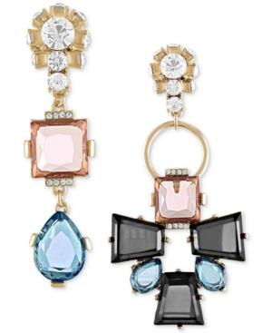 Rachel Rachel Roy Gold-tone Stone & Crystal Mismatch Earrings