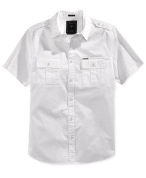 Guess Men's Cypress Short-sleeve Military Shirt