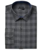 Bar Iii Men's Slim-fit Wear Me Out Olive Oversize-gingham Dress Shirt, Only At Macy's