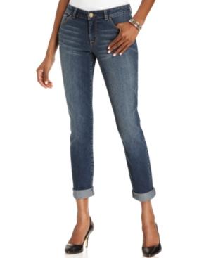 Style & Co. Curvy Fit Marseille Wash Boyfriend Ankle Jean