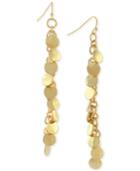 Vince Camuto Gold-tone Linear Disc Drop Earrings