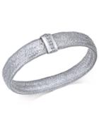 Diamond Woven Mesh Bracelet (1/8 Ct. T.w.) In Sterling Silver