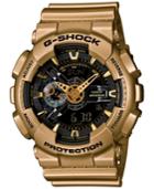 G-shock Men's Analog-digital Gold-tone Metallic Resin Strap Watch 55x51mm Ga110gd-9b