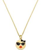 Kate Spade New York Gold-tone Sunglasses Emoji Pendant Necklace