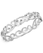 Effy Final Call Diamond Swirl Bangle Bracelet (5/8 Ct. T.w.) In 14k White Gold