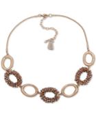 Lonna & Lilly Gold-tone Beaded Link Collar Necklace, 16 + 3 Extender