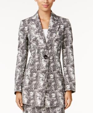 Kasper One-button Jacquard Jacket