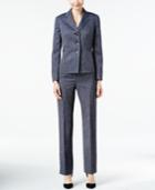 Le Suit Three-button Herringbone Pantsuit