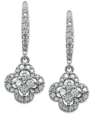 Giani Bernini Cubic Zirconia Cluster Flower Drop Earrings, Created For Macy's