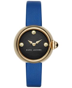 Marc Jacobs Women's Courtney Blue Leather Strap Watch 28mm Mj1434