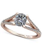 Diamond Split Shank Mount Setting (1/4 Ct. T.w.) In 14k Rose Gold