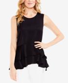 Vince Camuto Sleeveless Ruffled Peplum Top