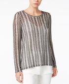 Bar Iii Printed Contrast Top, Only At Macy's