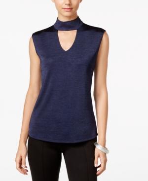 Inc International Concepts Mock-neck Cutout Top, Only At Macy's
