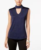 Inc International Concepts Mock-neck Cutout Top, Only At Macy's