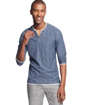 Inc International Concepts Men's Popular Guy Long-sleeve Split-neck T-shirt, Only At Macy's
