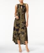 Bar Iii Printed High-low Maxi Dress, Only At Macy's
