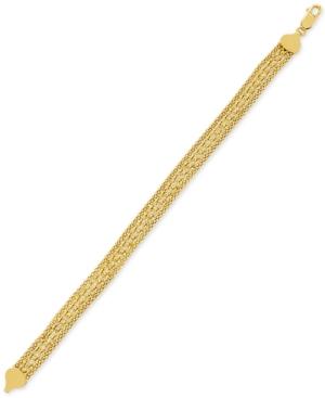 Fancy Link Bracelet In 14k Gold