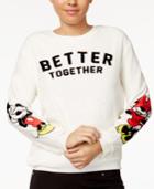 Hybrid Juniors' Mickey & Minnie Plush Graphic Sweatshirt