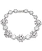 Marchesa Silver-tone Crystal & Imitation Pearl Flex Bracelet, Created For Macy's