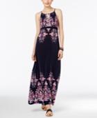 Inc International Concepts Printed Empire Maxi Dress, Only At Macy's