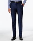 Calvin Klein Men's Slim-fit Diamond-pattern Flat-front Pants