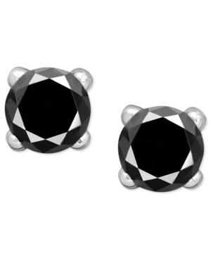 Victoria Townsend Sterling Silver Earrings, Black Diamond Stud Earrings (1/2 Ct. T.w.)
