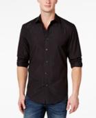 Alfani Black Bradford Metallic-stripe Shirt, Only At Macy's