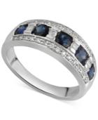 Sapphire (3/4 Ct. T.w.) & Diamond (1/4 Ct. T.w.) Ring In 14k White Gold